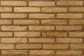 Wall of wood bricks